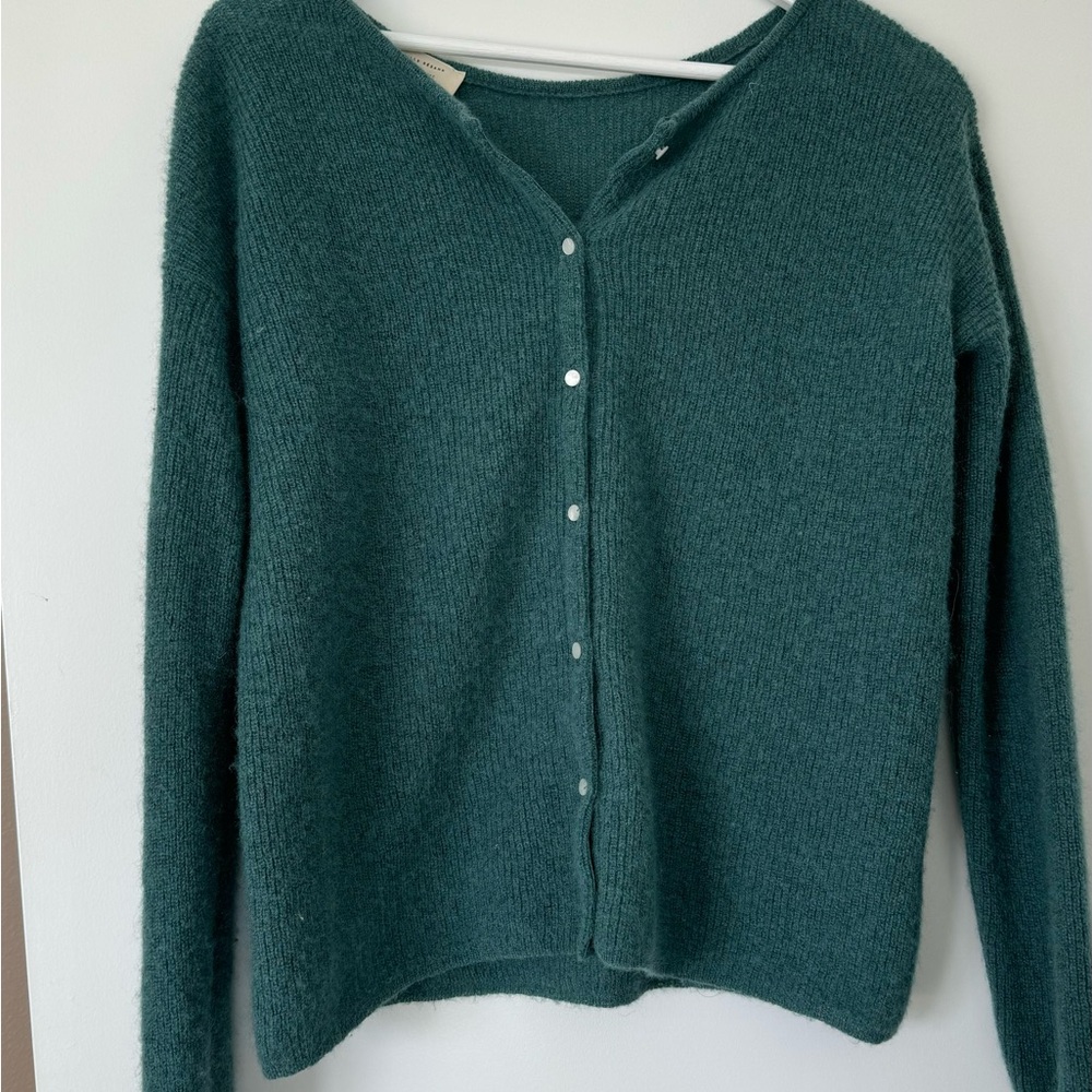 Sezane Gaspard Cardigan in Sage